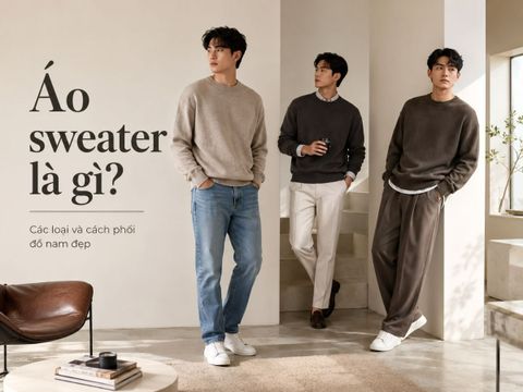 Áo sweater là gì? Các loại và cách phối đồ nam đẹp