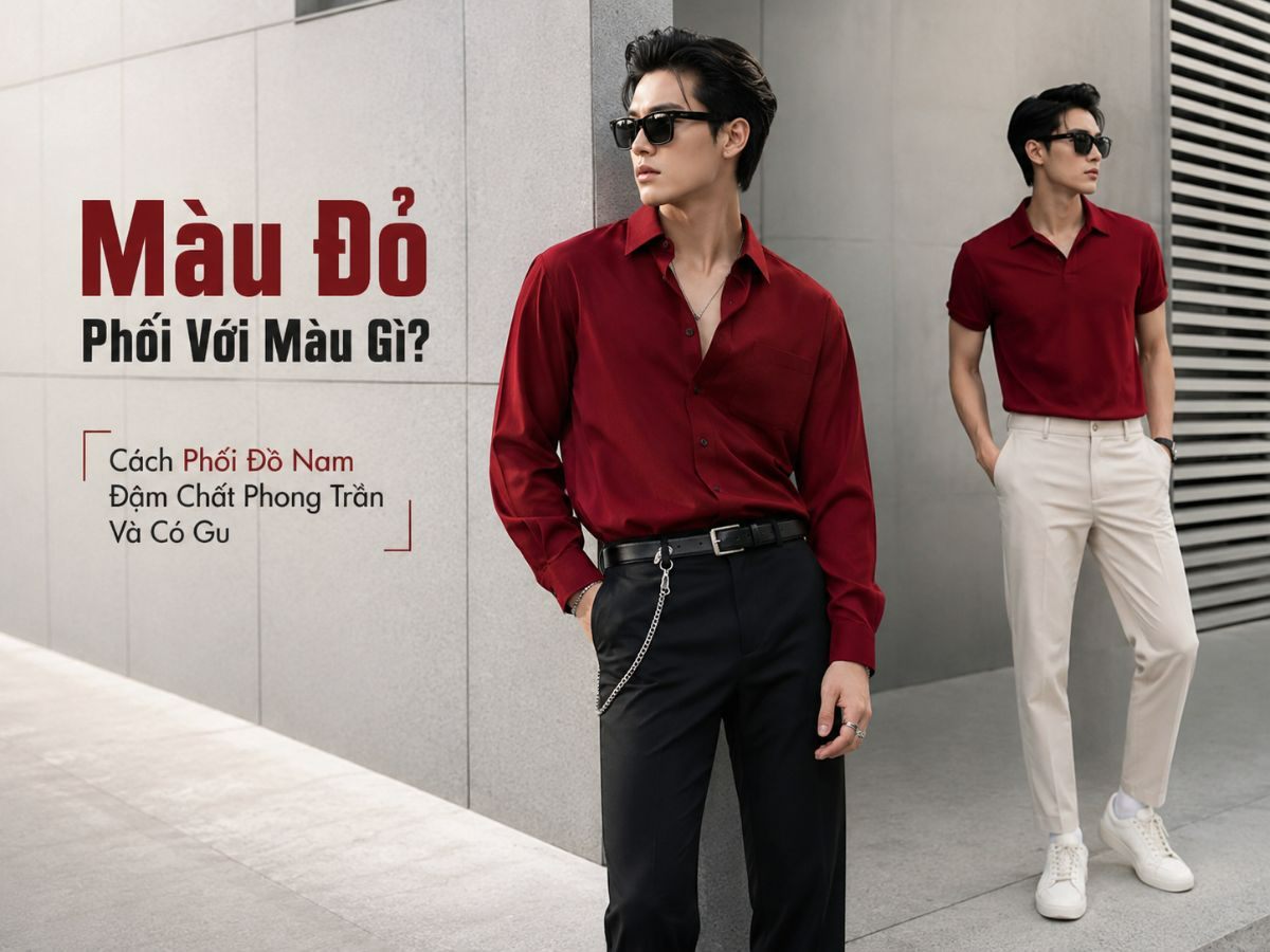 Màu Đỏ Phối Với Màu Gì? Cách Phối Đồ Nam Đậm Chất Phong Trần Và Có Gu