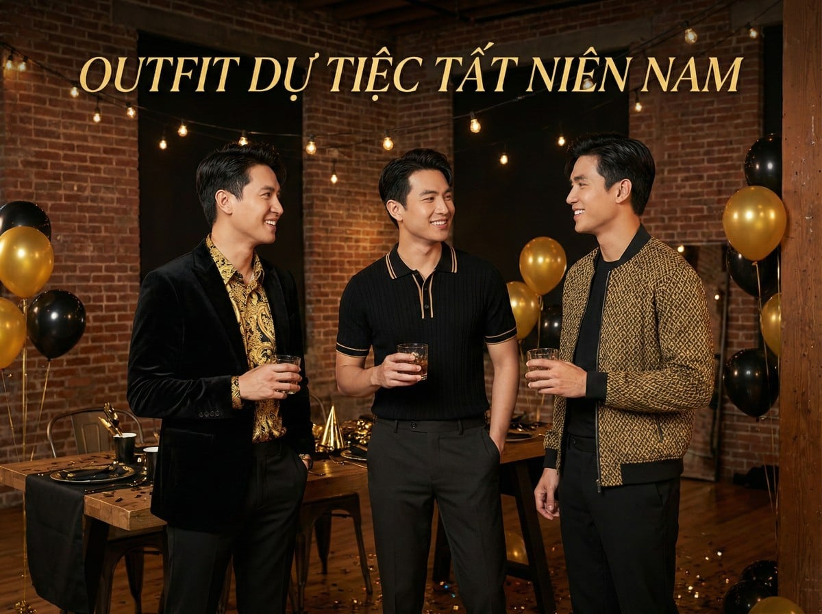 Outfit dự tiệc tất niên nam phối đồ chỉn chu và dễ ứng dụng