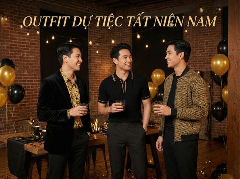 Outfit dự tiệc tất niên nam phối đồ chỉn chu và dễ ứng dụng