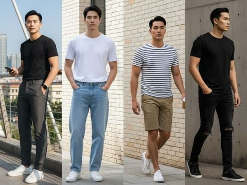15 cách phối đồ với áo thun nam đơn giản mà đẹp