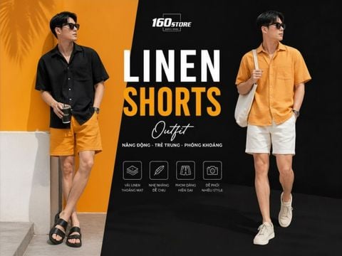 7 Cách phối đồ quần short linen đẹp phóng khoáng