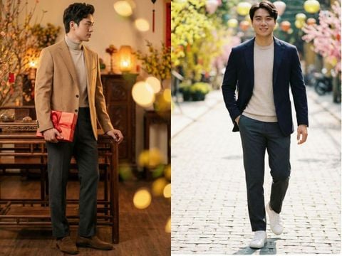 10 cách phối áo blazer đi chúc Tết lịch sự cho nam