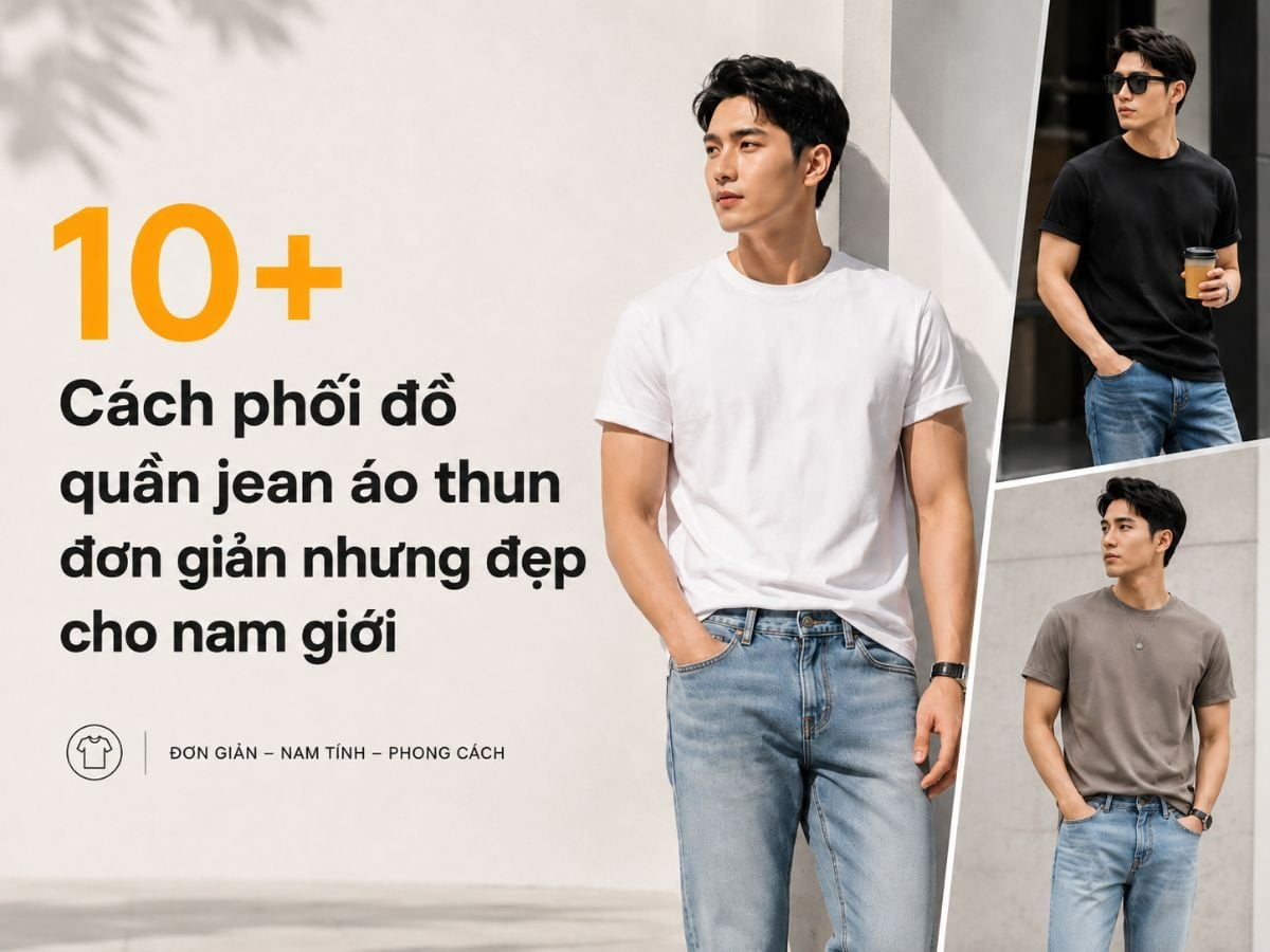 10+ Cách phối đồ quần jean áo thun đơn giản nhưng đẹp cho nam giới