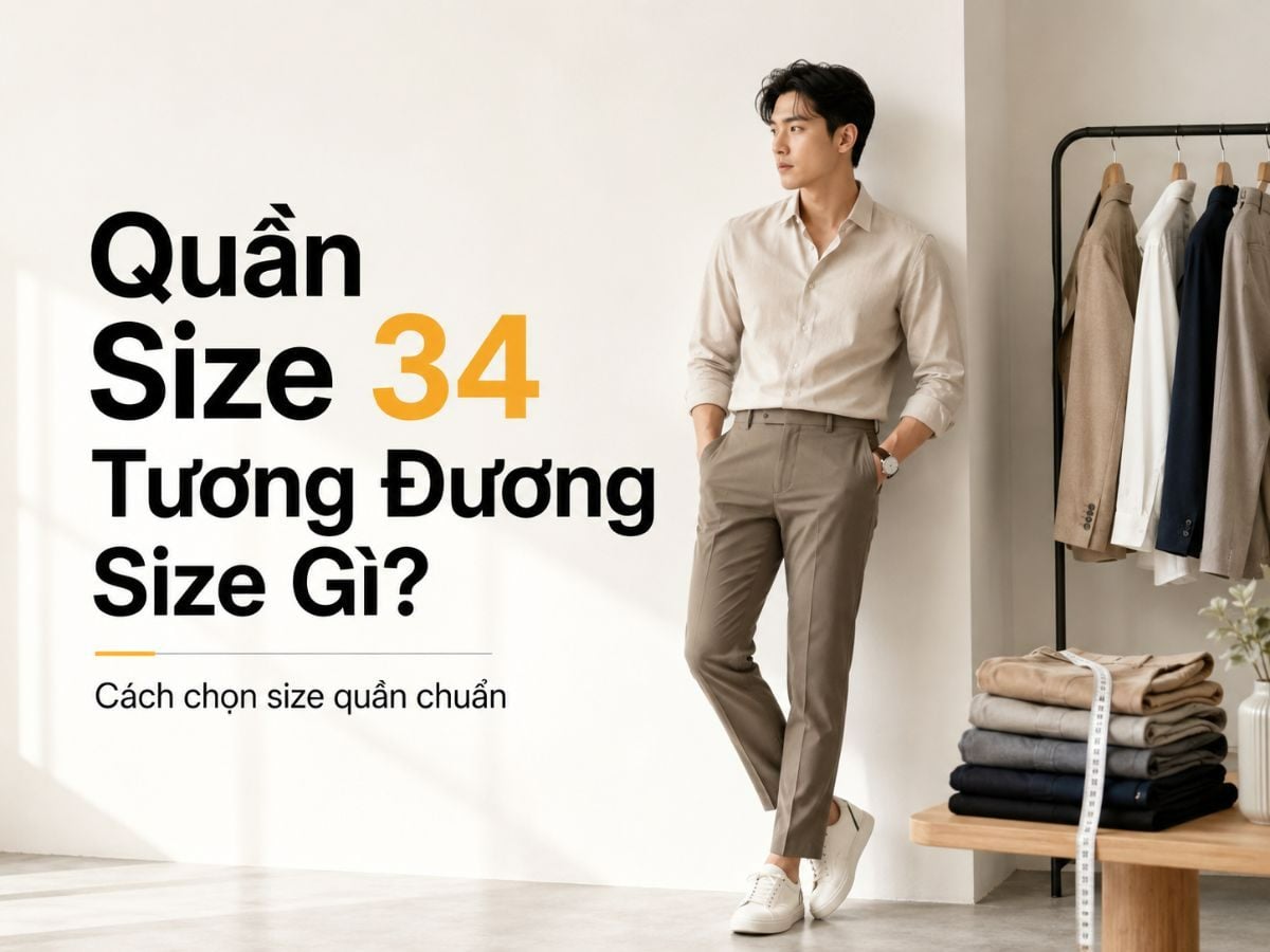 Quần Size 34 Tương Đương Size Gì? Cách chọn size quần chuẩn