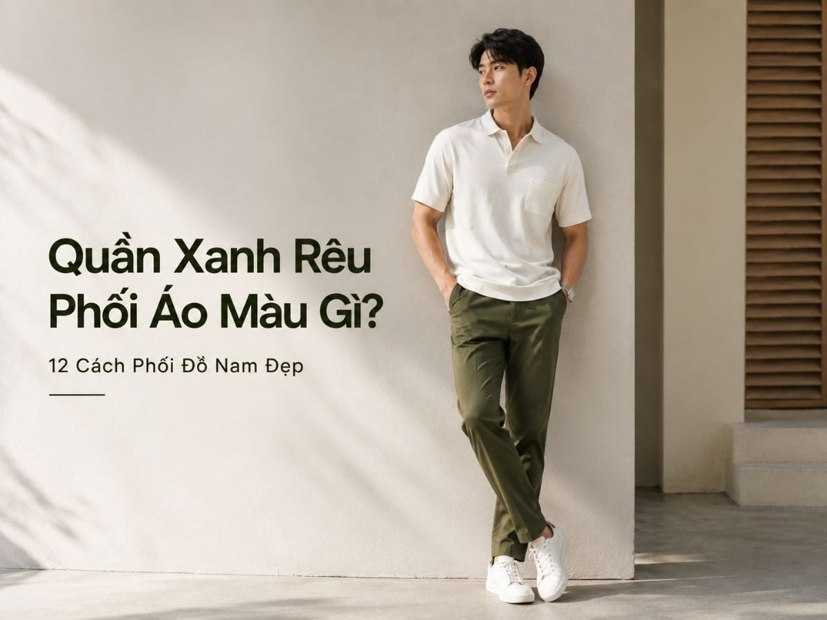 Quần Xanh Rêu Phối Áo Màu Gì? 12 Cách Phối Đồ Nam Đẹp