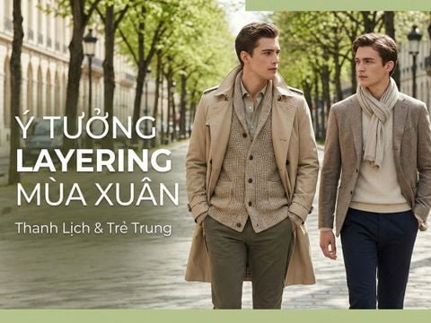 10 Ý tưởng phối đồ layering cho nam du xuân đẹp, thanh lịch