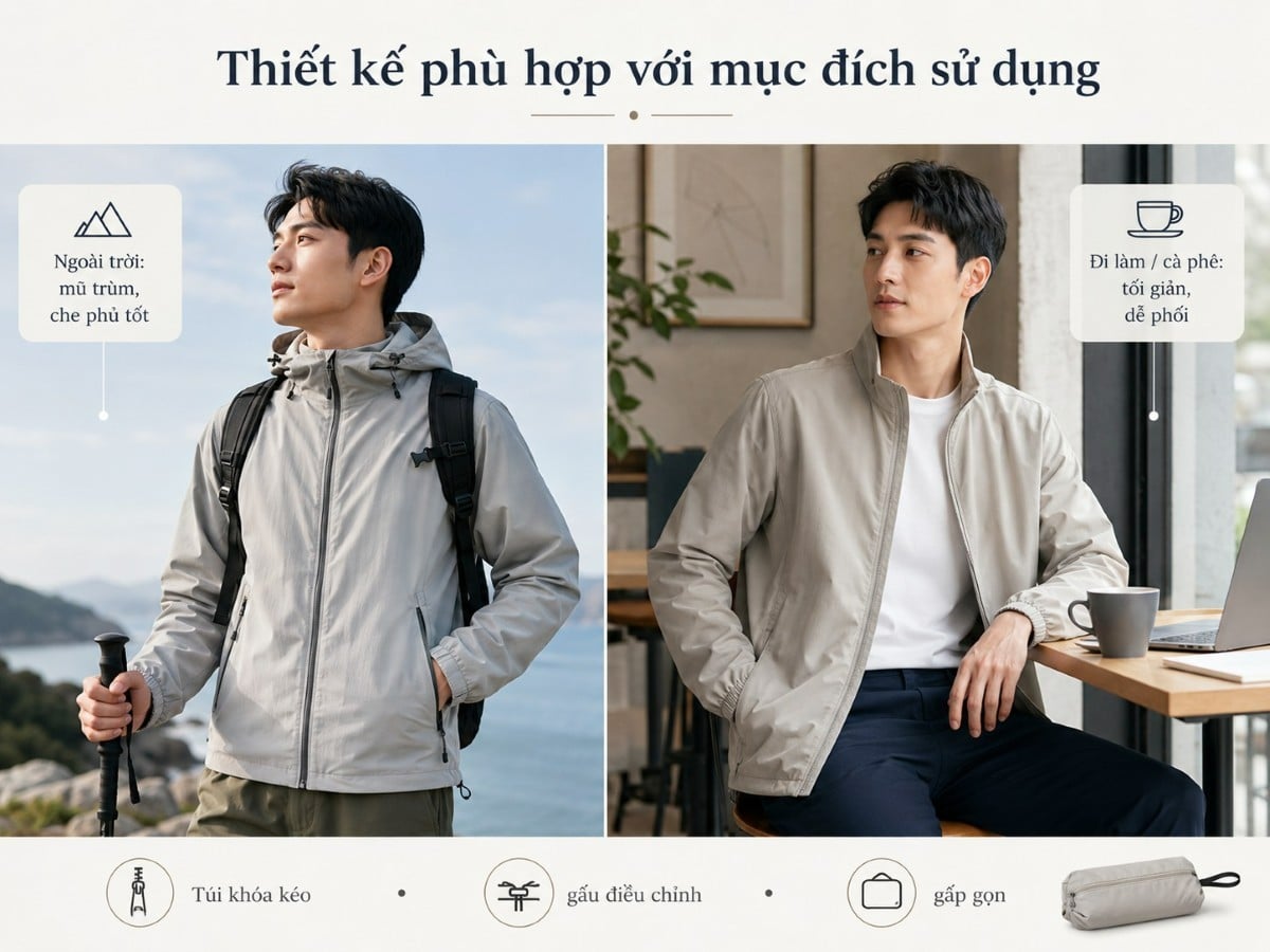 Chọn thiết kế áo phù hợp mục đích sử dụng