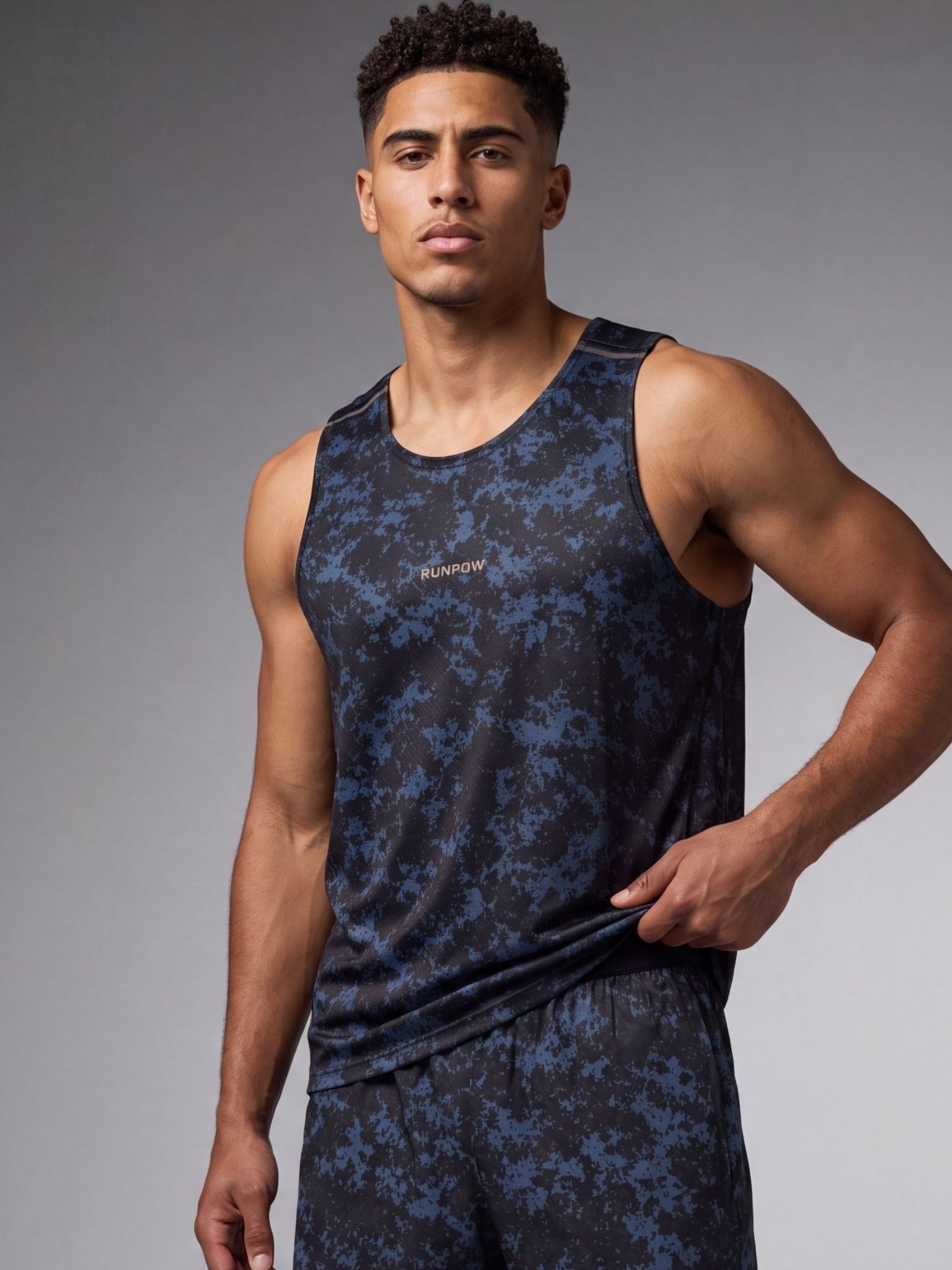 Áo Tanktop Nam RUNPOW In Camo