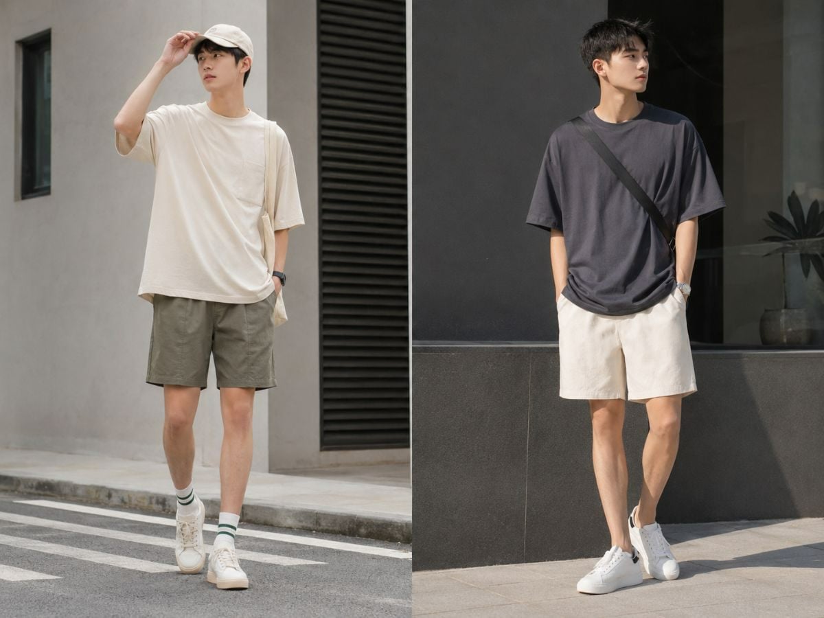 Áo thun freesize phối quần short