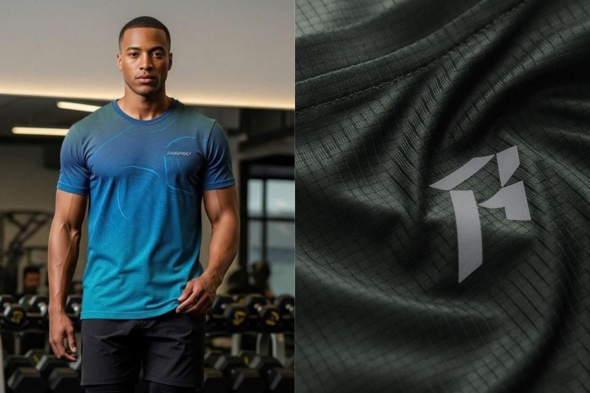 Áo thun thể thao nam Runpow chất liệu polyester