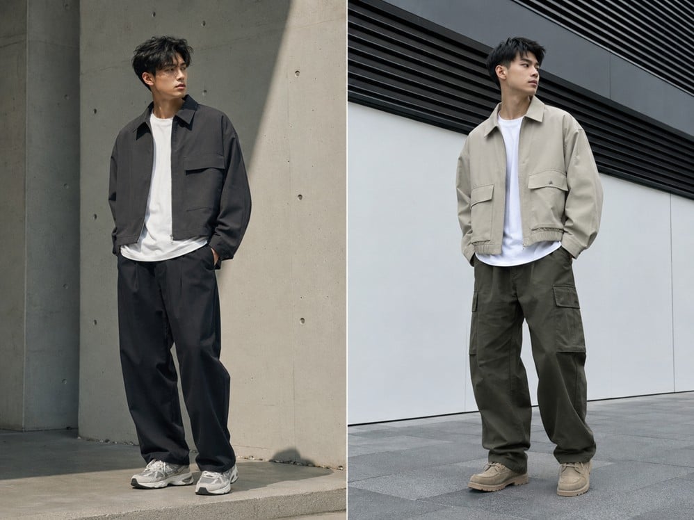 Boxy có thân rộng và chiều dài gọn giúp outfit rõ tỷ lệ