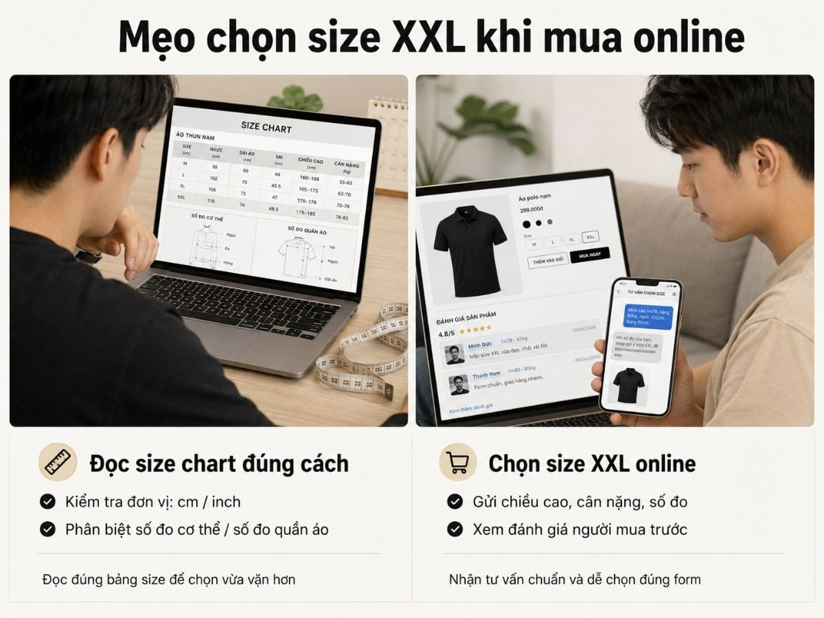Cách chọn size chuẩn khi mua online