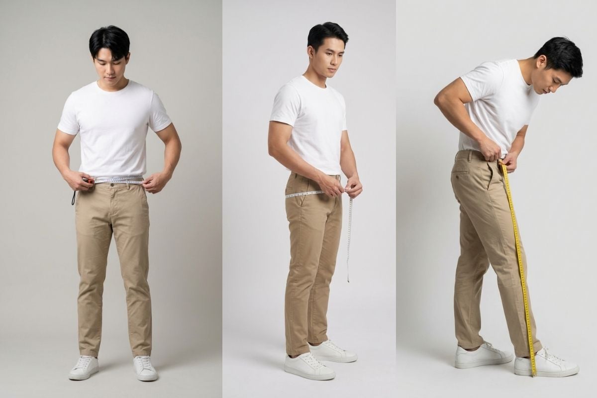 Cách đo size quần kaki nam tại nhà