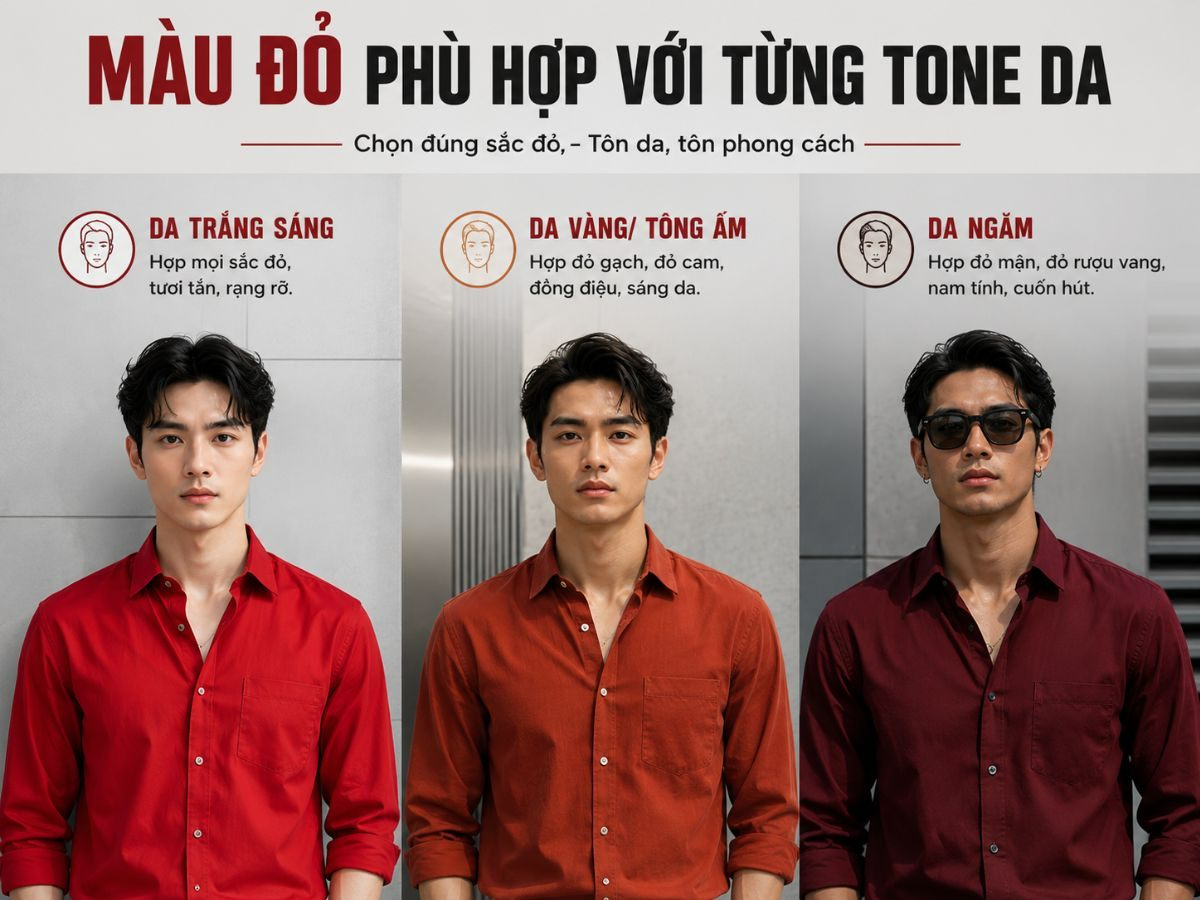 Chọn màu đỏ theo tông da