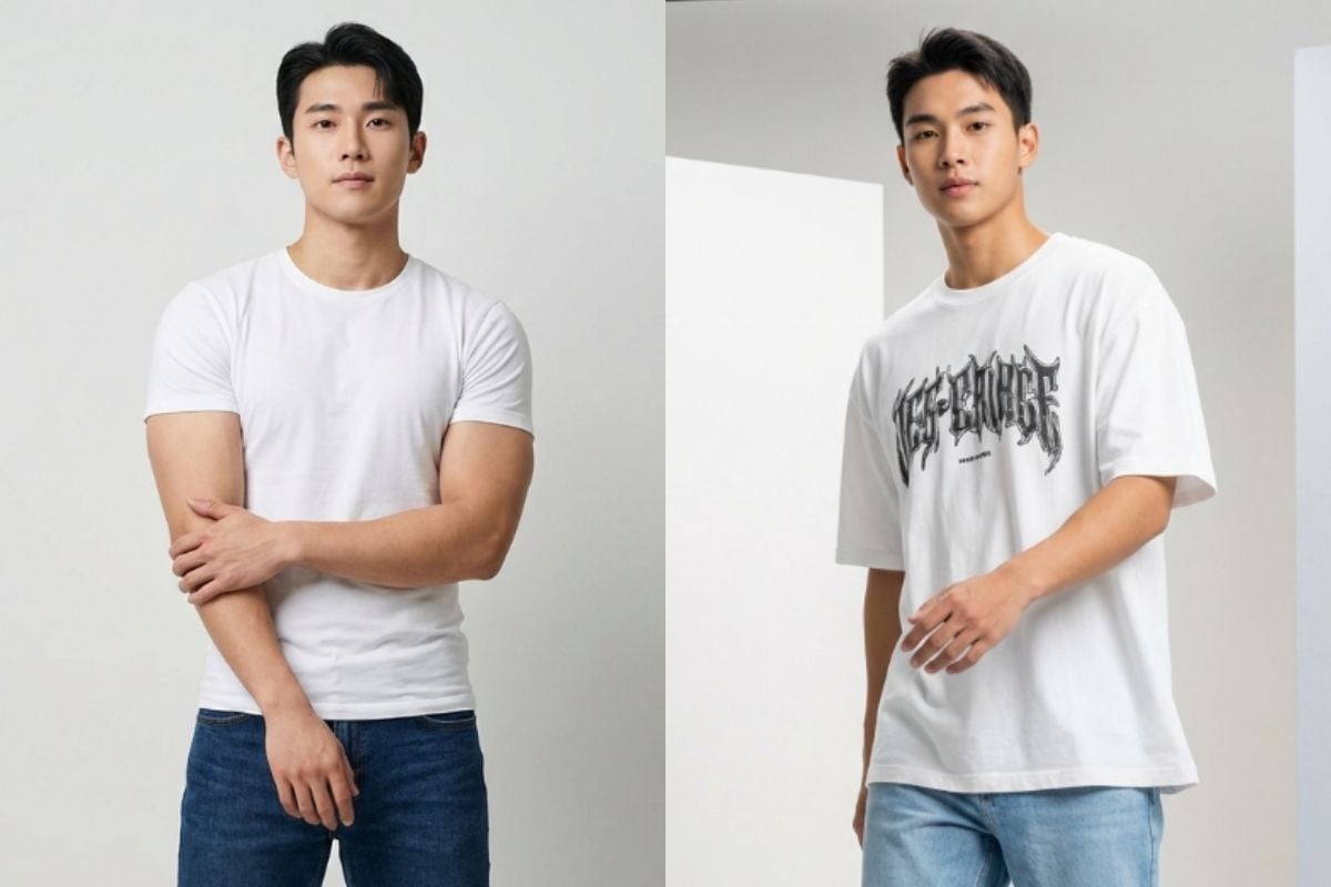 Form áo thun dành cho anh em dáng chuẩn