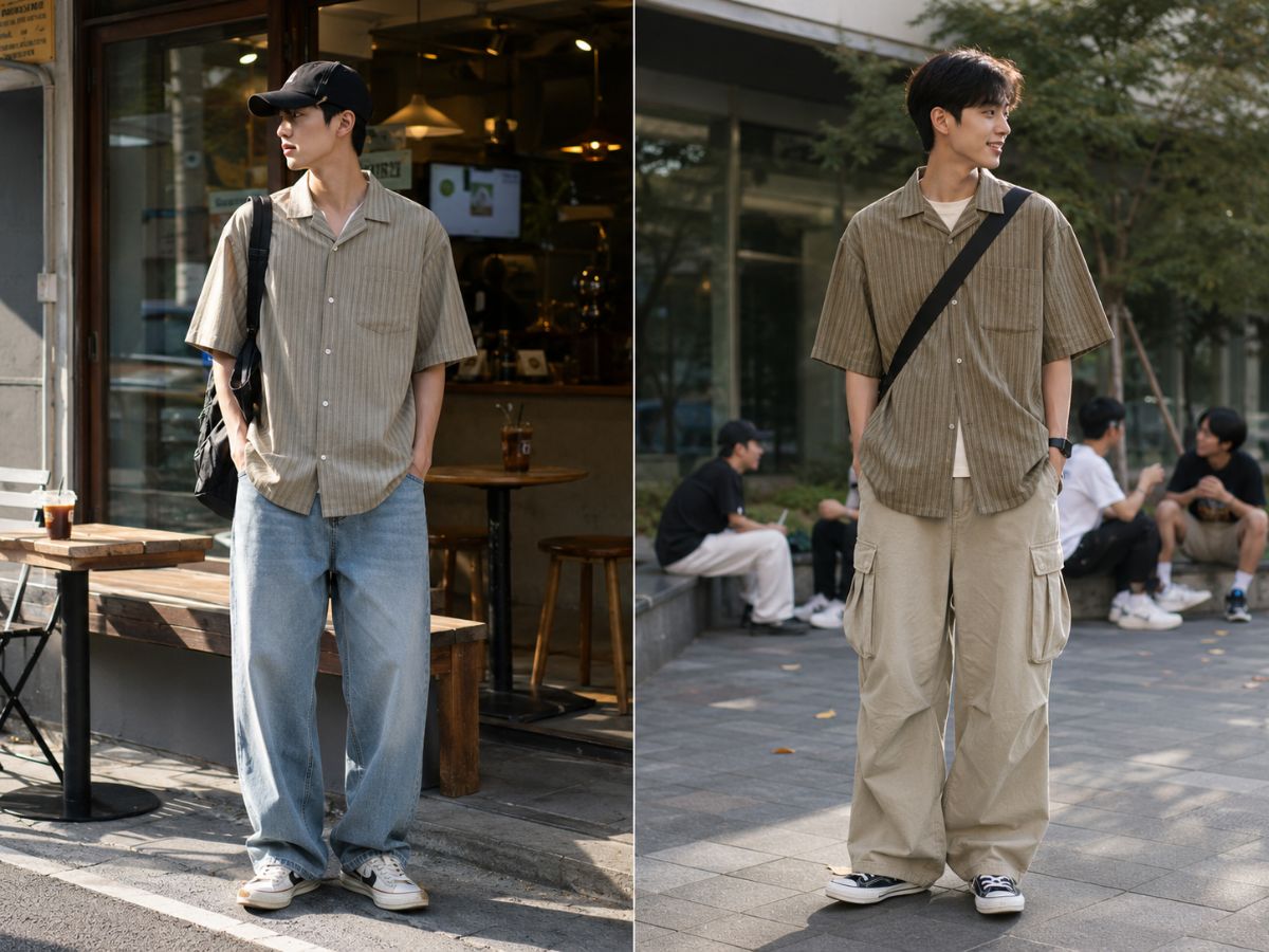 Outfit đi cafe với áo sơ mi tay ngắn