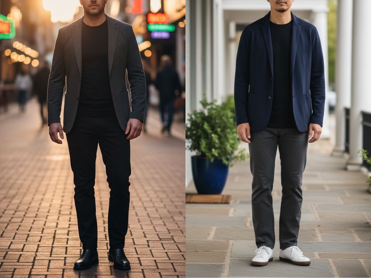 Phối đồ smart casual cho nam béo bụng