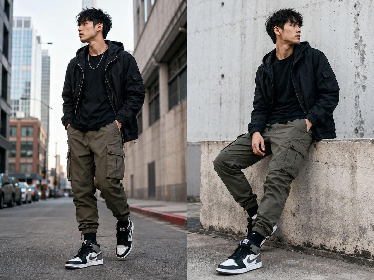 Quần cargo jogger bụi bặm, cá tính