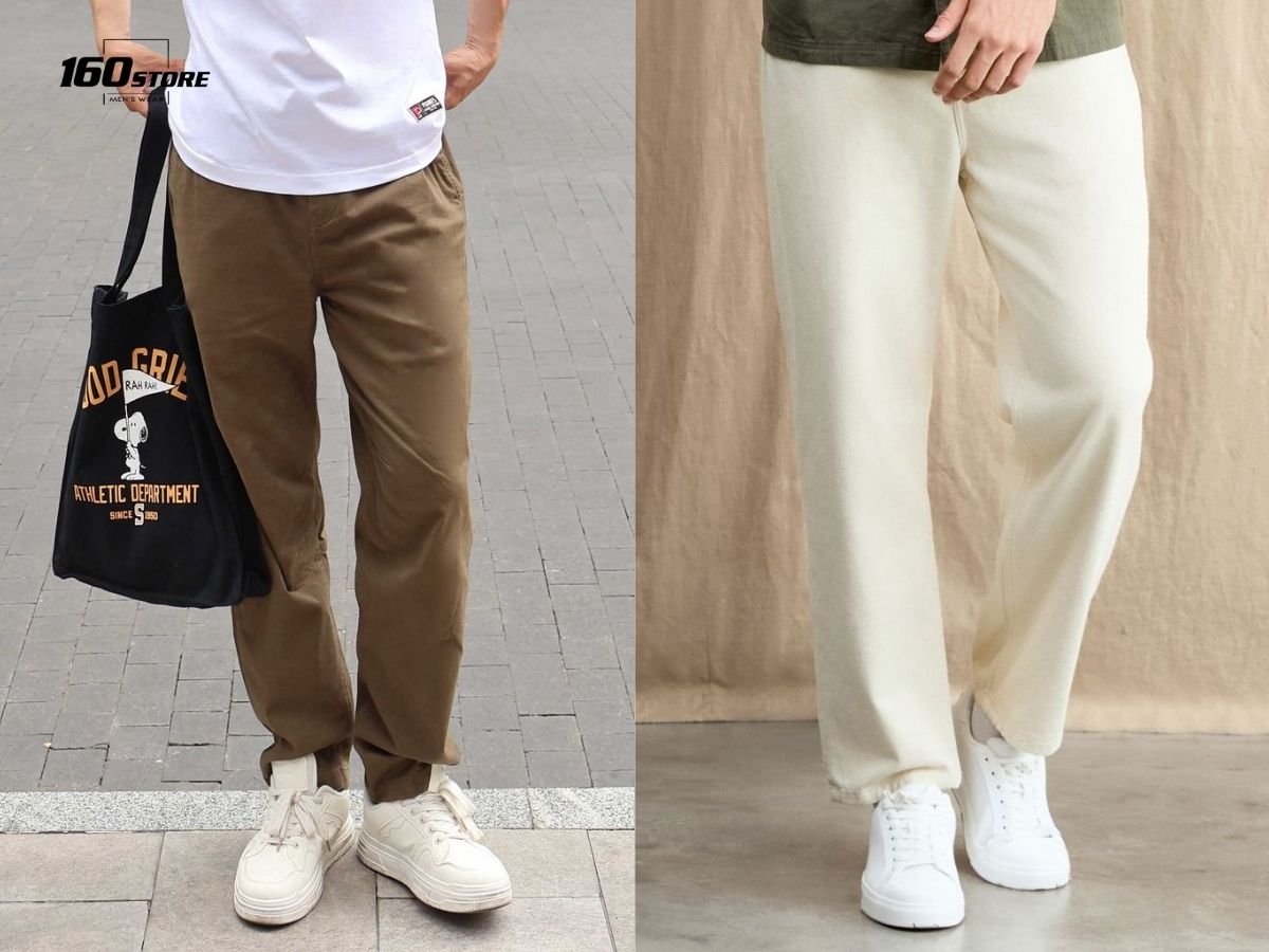 Quần kaki ống đứng hack dáng