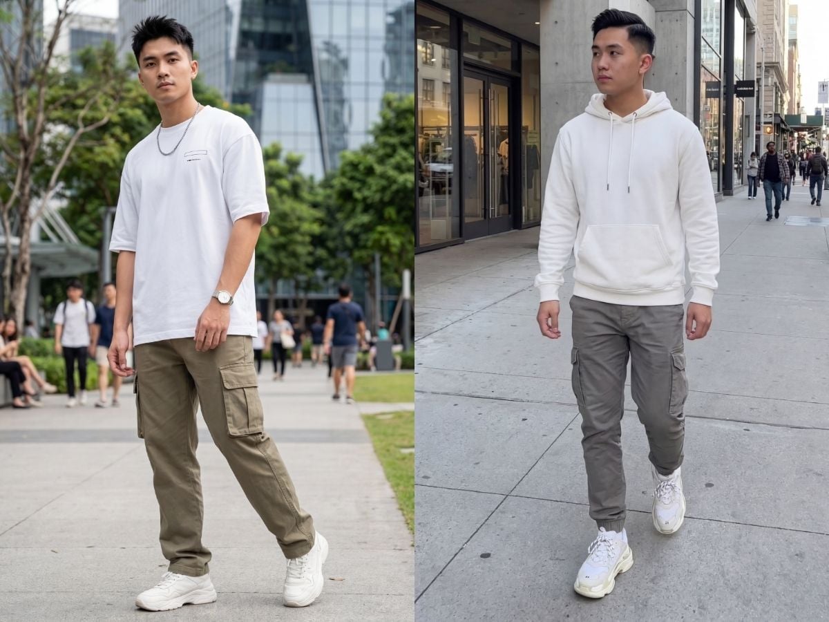 Quần kaki nam túi hộp