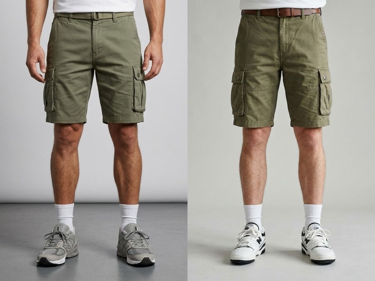 Quần short cargo cho nam gầy