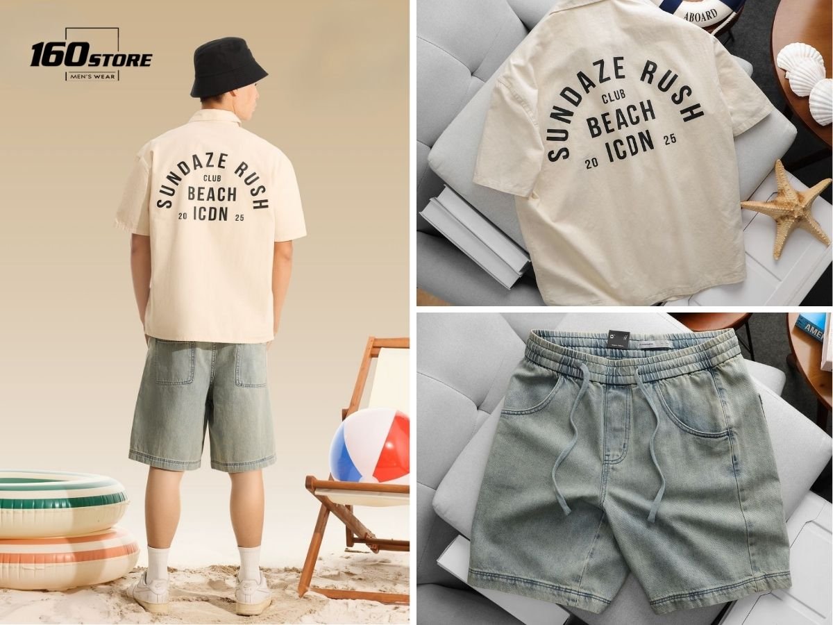 Set đồ sơ mi và quần short