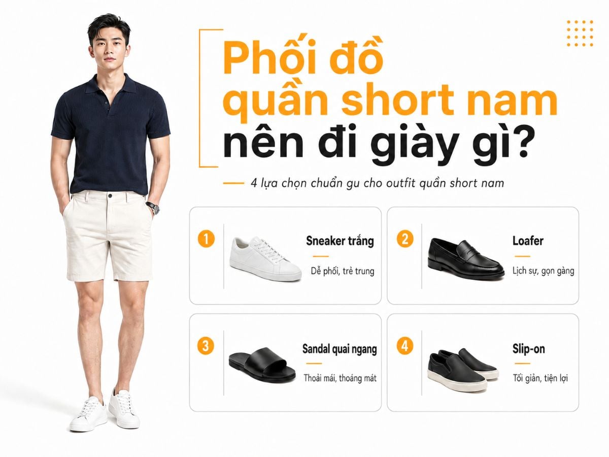 Gợi ý dày khi phối với quần short
