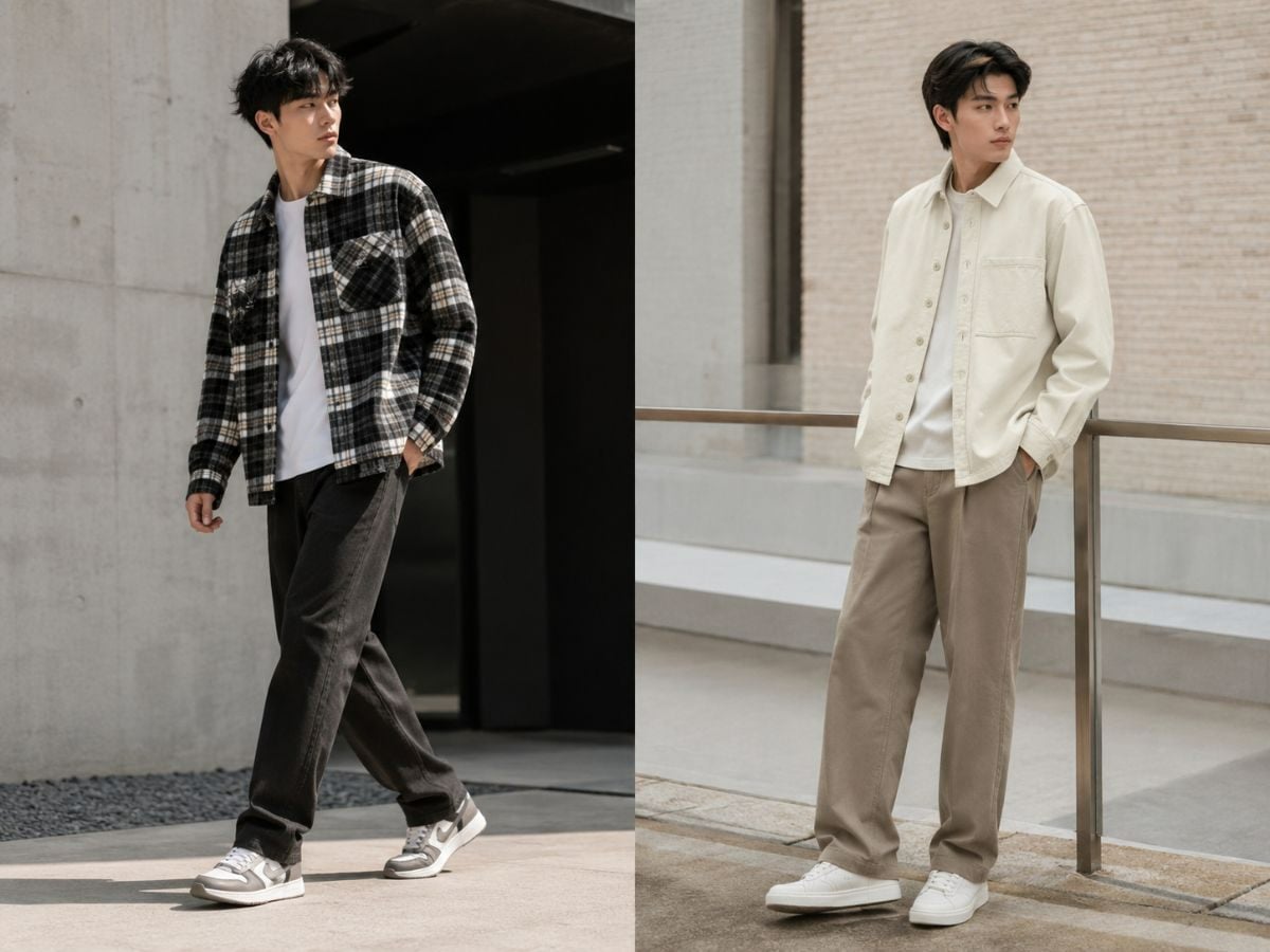 Shirt jacket mỏng giúp outfit mùa hè chỉn chu nhưng vẫn thoải mái