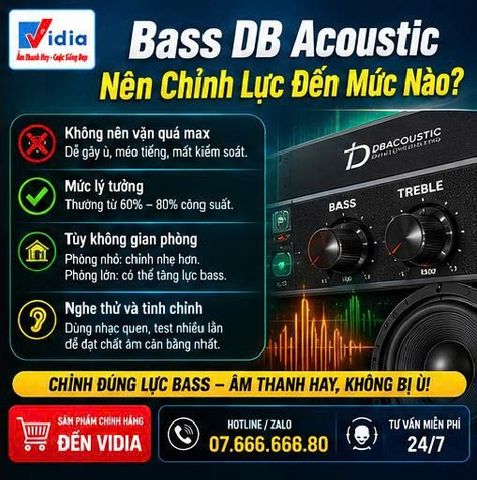 Bass DB Acoustic Nên Chỉnh Lực Đến Mức Nào?