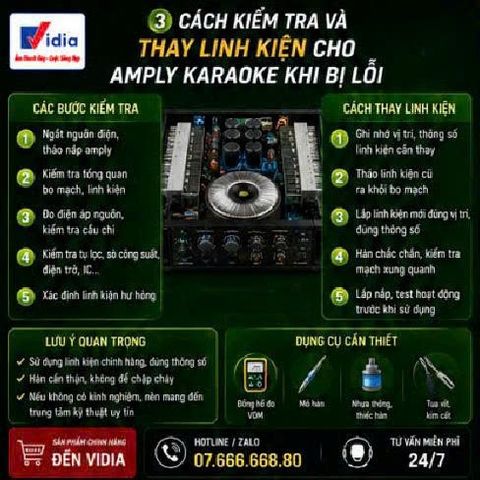 Cách Kiểm Tra Và Thay Linh Kiện Cho Amply Karaoke Khi Bị Lỗi