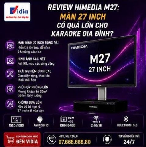 Review Himedia M27: Màn 27 Inch Có Quá Lớn Cho Karaoke Gia Đình?
