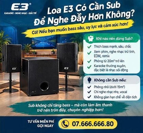 Loa E3 Có Cần Sub Để Nghe Đầy Hơn Không?