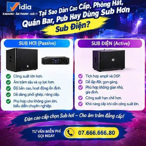 Tại Sao Dàn Cao Cấp, Phòng Hát,Quán Bar, Pub Hay Dùng Sub Hay Hơn Sub Điện?
