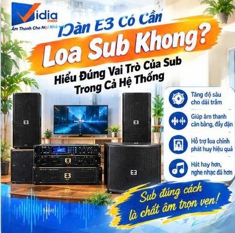 Dàn E3 Có Cần Loa Sub Không? Hiểu Đúng Vai Trò Của Sub Trong Cả Hệ Thống