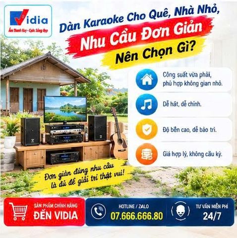 Dàn Karaoke Cho Quê, Nhà Nhỏ, Nhu Cầu Đơn Giản Nên Chọn Gì?