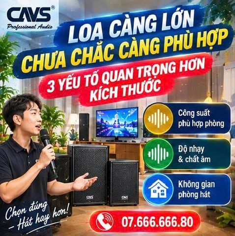 Loa Càng Lớn Chưa Chắc Càng Phù Hợp – 3 Yếu Tố Quan Trọng Hơn Kích Thước
