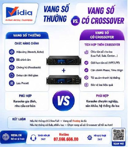 Vang Số Thường vs. Vang Số Có Crossover — Khác Nhau Chỗ Nào, Chọn Cái Nào?