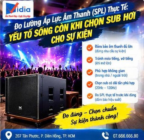 Đo Lường Áp Lực Âm Thanh (SPL) Thực Tế:Yếu Tố Sống Còn Khi Chọn Sub HƠi Cho Sự Kiện