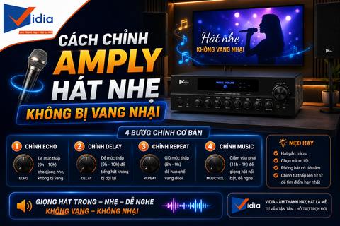 Cách Chỉnh Amply Hát Nhẹ Không Bị Vang Nhại