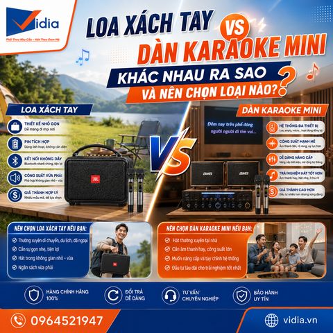 Loa Xách Tay vs Dàn Karaoke Mini — Khác Nhau Ra Sao Và Nên Chọn Loại Nào?