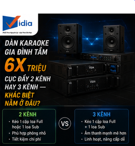 Dàn Karaoke Gia Đình Tầm 6X Triệu Cục Đẩy 2 Kênh Hay 3 Kênh — Khác Biệt Nằm Ở Đâu?