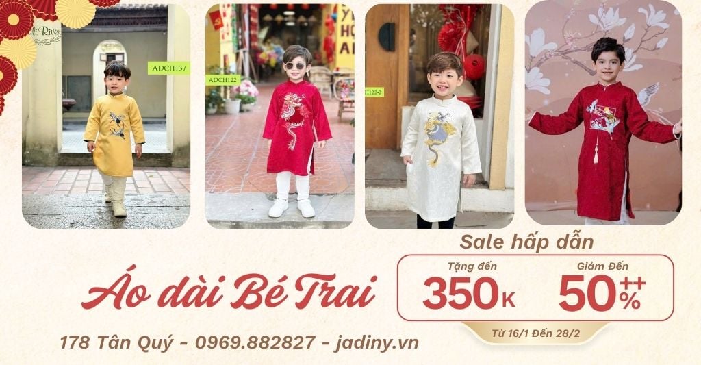 Áo dài bé trai