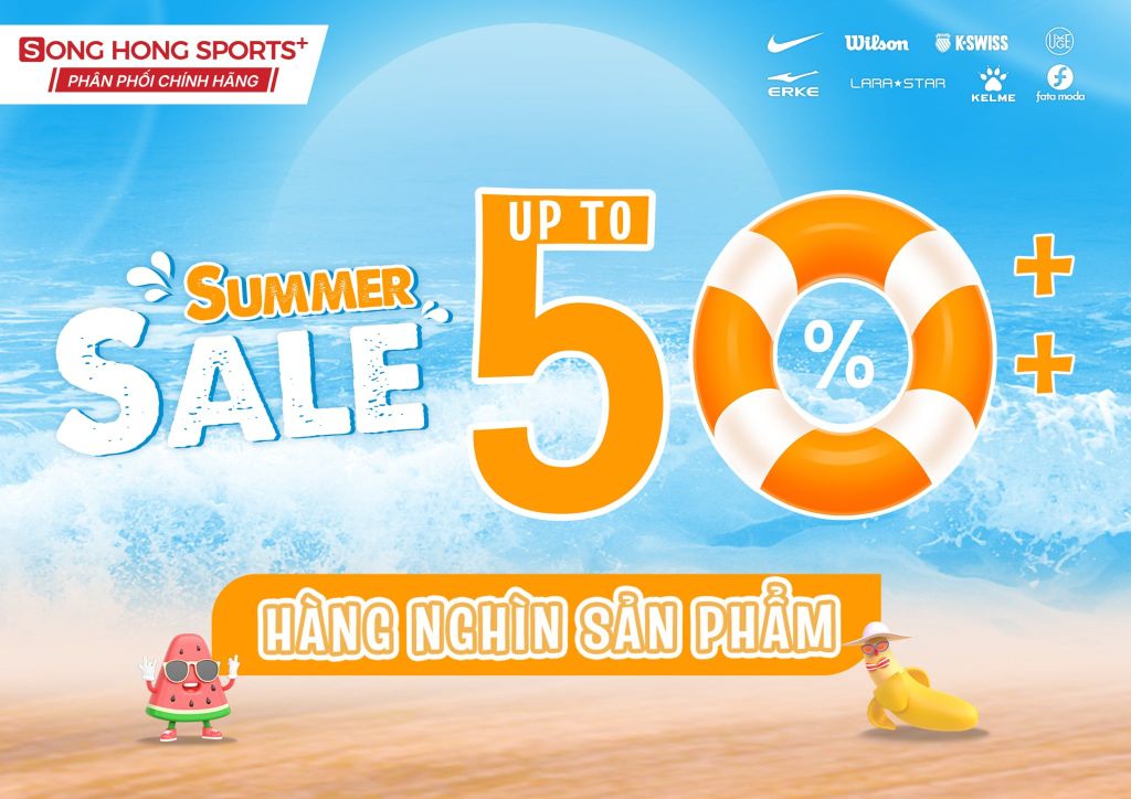 SUMMER SALE LỚN NHẤT TẠI SONG HONG SPORTS+ – GIẢM ĐẾN 50% HÀNG NGÀN SẢN PHẨM THỂ THAO CHÍNH HÃNG