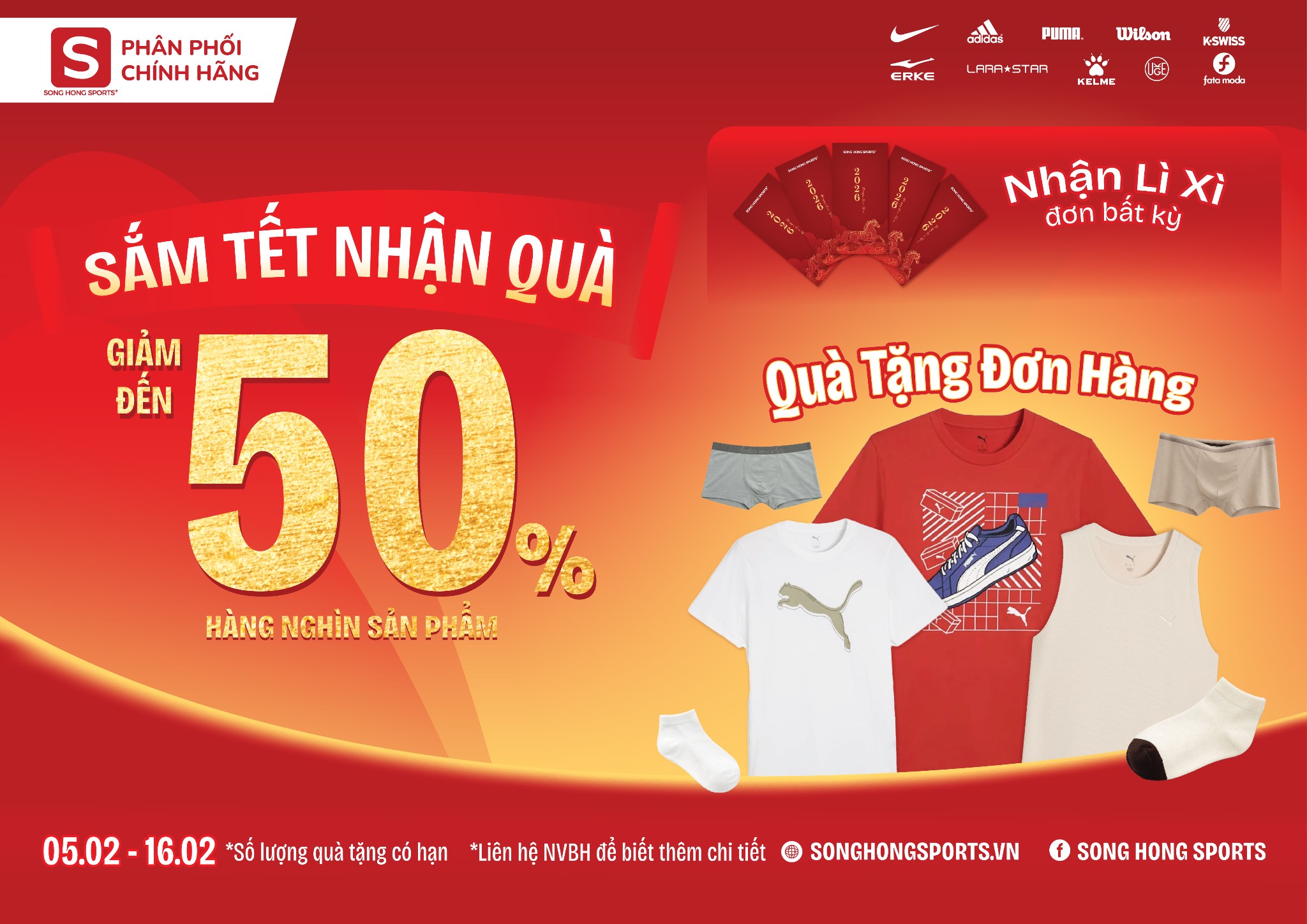 SẮM TẾT GIẢM ĐẾN 50% TẠI SONG HONG SPORTS+ – ĐUA BILL NHẬN GIÀY ADIZERO EVO SL