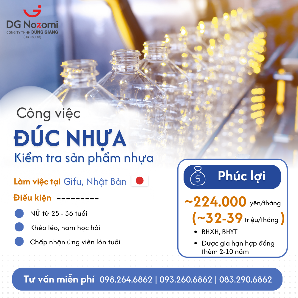 TUYỂN DỤNG ĐÚC NHỰA - KIỂM TRA SẢN PHẨM NHỰA