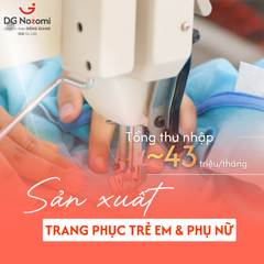 TUYỂN DỤNG 4 ỨNG VIÊN CÔNG VIỆC SẢN XUẤT TRANG PHỤC TRẺ EM & PHỤ NỮ