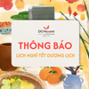 THÔNG BÁO LỊCH NGHỈ TẾT DƯƠNG LỊCH 2026