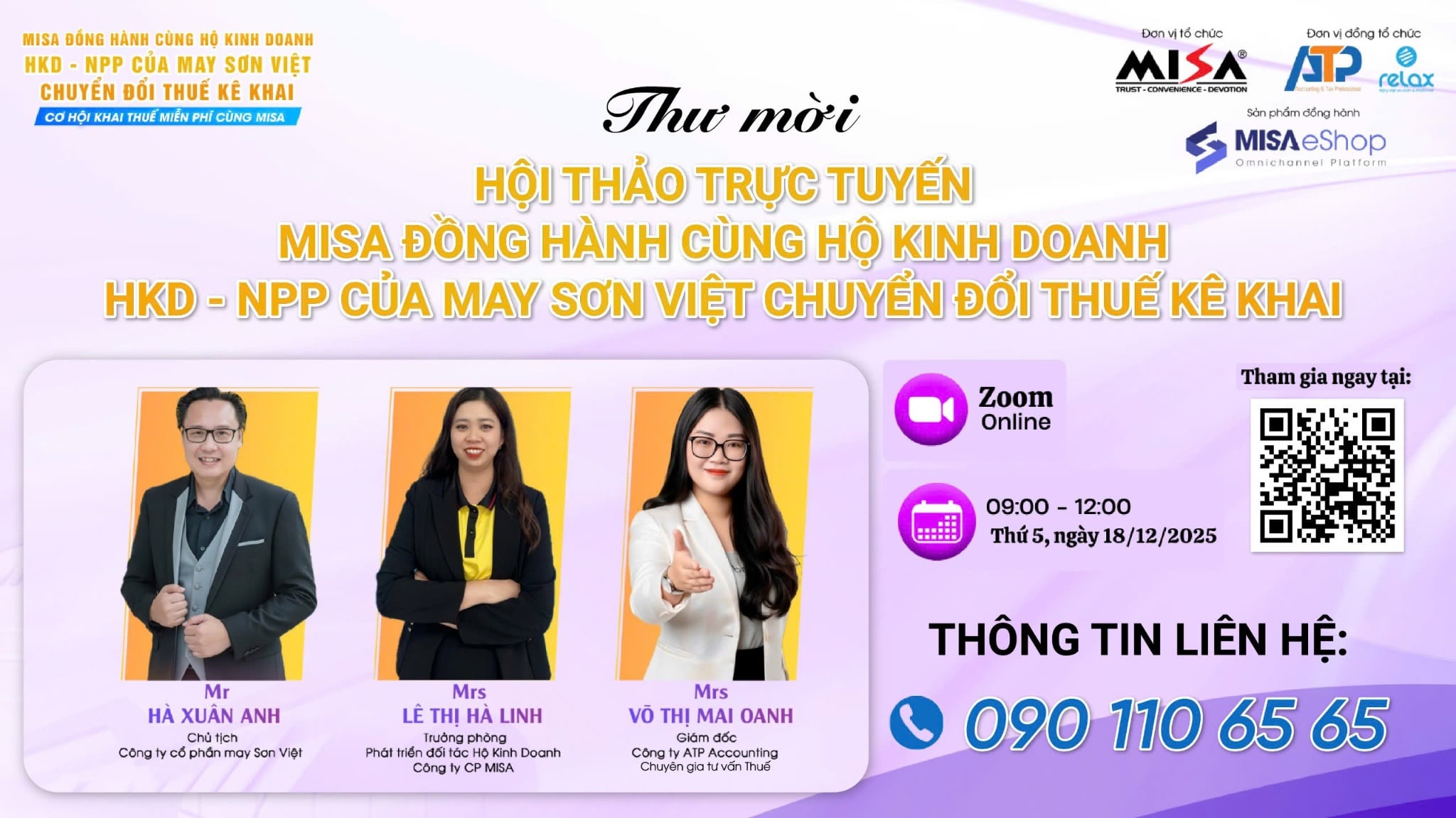 HỘI THẢO TRỰC TUYẾN – DÀNH CHO HKD/NPP MAY SƠN VIỆT