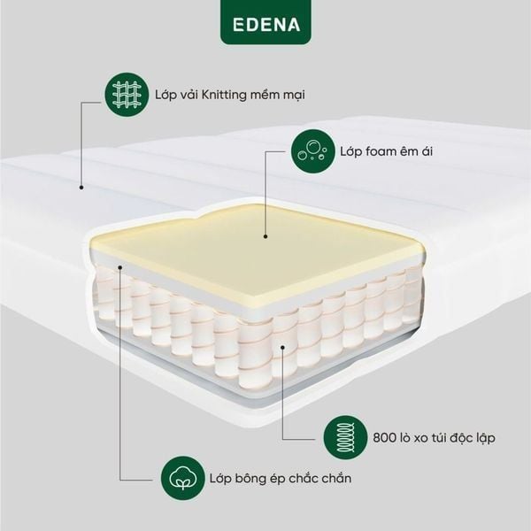 Nệm lò xo Edena